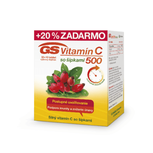 GS Vitamín C 500 so šípkami, 50 + 10 tabliet