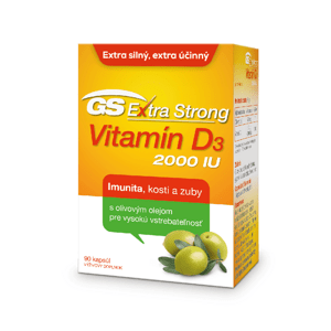GS Extra Strong Vitamín D3 2000 IU, 90 kapsúl