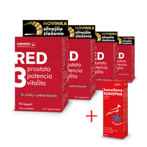 Cemio RED3® silnejšie zloženie, 4 x 90 kapsúl