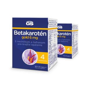 GS Betakarotén Gold 6 mg, 2× 135 kapsúl