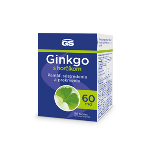 GS Ginkgo 60 mg s horčíkom, 90 tabliet