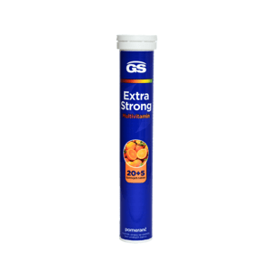 GS Extra Strong Multivitamín šumivý pomaranč, 20 + 5 tabliet