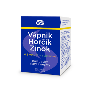 GS Vápnik, Horčík, Zinok, 130 tabliet