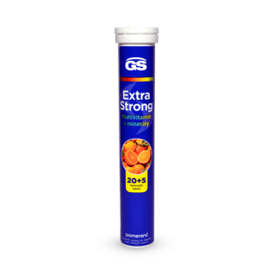 GS Extra Strong Multivitamín s minerálmi šumivý pomaranč, 20 + 5 tabliet
