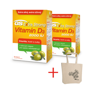 GS Extra Strong Vitamín D3 2000 IU, 2× 90 kapsúl