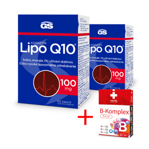 GS Koenzým Lipo Q10, 100 mg, 2× 60 kapsúl
