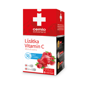 Cemio Lízanky Vitamín C malina, 6 lízaniek