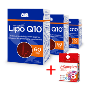 GS Koenzým Lipo Q10, 60 mg, 3× 60 kapsúl