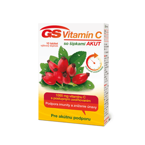 GS Vitamín C 1000 so šípkami AKUT, 10 tabliet
