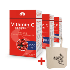 GS Vitamín C 1000 so šípkami, 3 x 120 tabliet