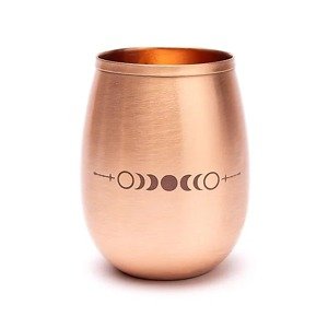 Yogi & Yogini Naturals Medený pohár s fázami mesiaca 350 ml