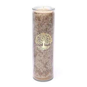 Yogi & Yogini Naturals Stearínová sviečka Strom života hnedá bez vône 1ks