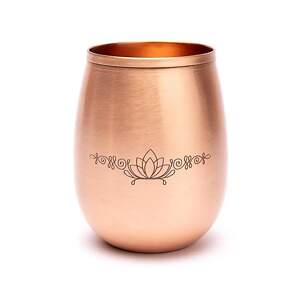 Yogi & Yogini Naturals Medený pohár s lotusom 350 ml