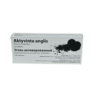 HealthNA Aktívne uhlie - doplnok stravy  - 100 tabliet x 0,28 g - OLYMP