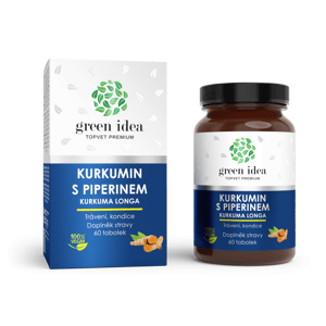 Kurkumín s piperínom bylinný extrakt - kapsule 60 ks - Green idea